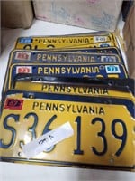 Stack of 10 license plates