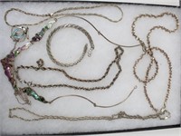 Sterling Silver Necklaces & Bracelet  113.8 Grams
