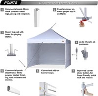 ABCCANOPY Ez Pop Up Canopy Tent with Sidewalls