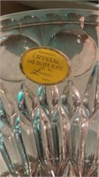 Crystal and silver plate by Leonard Italy