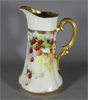 Large John Nessy Pickard Pitcher w/ Raspberries