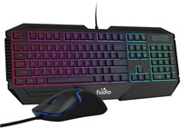 Fiodio Rainbow Wired Gaming Keyboard and Mouse