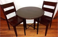 Wooden dinette set.