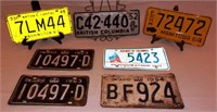 Various license plates.
