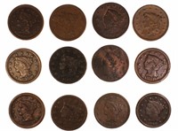 A Dozen Different Large Cents