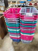 GROUP OF PLASTIC BASKETS, 13"X19"X8"