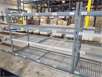 SECTION OF METAL SHELVING, 72"X36"X72", GRID