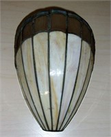 Slag Glass and Lead Wall Sconce Shade