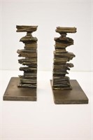 HEAVY METAL BOOK ENDS - 7" HIGH