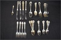 38 PIECES ASSORTED SILVERPLATE - MOSTLY ROGERS