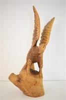HAND CARVED EAGLE - 31" TALL