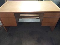 Wood office desk
(Bottom right drawer sticks)
