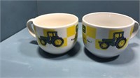 2 John Deere soup cups
