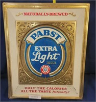 PABST EXTRA LIGHT BEER PLASTIC SIGN
