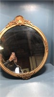 26 inch round gold frame mirror