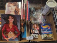 2 FLAT BOXES OF SHANIA TWAIN BOOKS & COLLECTIBLES