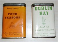 2 Tobacco Pocket Tins Four Season and Dublin Bay