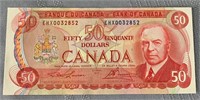 1975 Canada 50 dollar note, VERY RARE, Billet de
