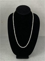 Pearl Necklace with 14 karat Gold Clasp, 24 3/4"L
