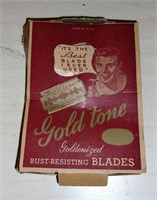 Goldtone Razor Blade Store Display