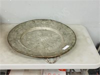 handmade metal tray- 22" wide