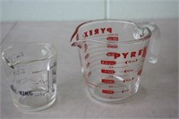 Pyrex 1 PT & Fire King 1CUP Measuring Cups