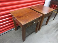 A Pair of Reproduction Mission Style End Tables