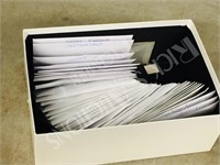 white box- assorted stamps in envelopes