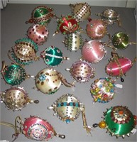 20 Vintage Handmade Beaded Ornaments