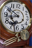 Oak Case D&A Regulator Wall Clock-23x8x6"