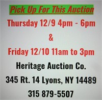 ** PICK UP TIME FOR AUCTION**