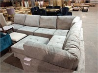 RORY FABRIC SECTIONAL SEATING 7 PCS GREY