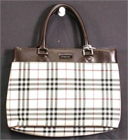 Burberry Tan/Black/Brown Tote Shoulder Bag