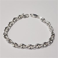 $160 Silver 7" Gucci Link Style Bracelet