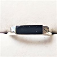 $120 Silver Black Onyx Ring