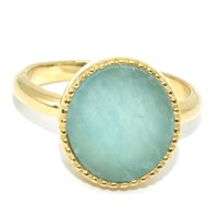 Gold plated Sil Chalcedony(2.75ct) Ring