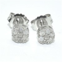 Silver Diamond(0.3ct) Earrings