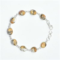Silver Oyster Turquoise(24.5ct) Bracelet