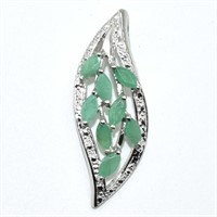 Silver Emerald(1.8ct) Pendant