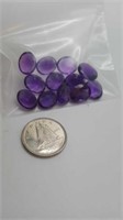 10 oval cut amethysts