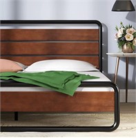 ZINUS Therese Metal and Wood Platform Bed FULL