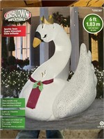 Inflatable sparkly Swan