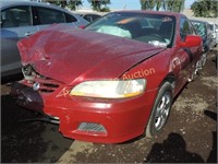 2001 Honda Accord 1HGCG325X1A022832 Red