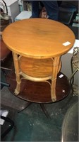 Bamboo end table. 22” tall
