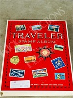 Travelers stamp album w/ stamps