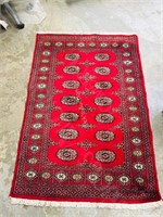hand knotted wool rug- 38" x  59"
