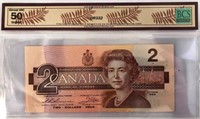 1986 Canadian $2.00 bill.