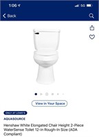 Aquasource elongated toilet