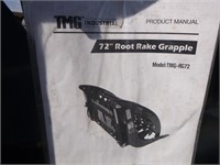 72" Skid Steer Root Rake Grapple