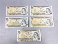 Canadian 1973 $1.00 Dollar Bills